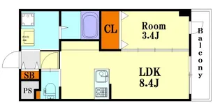 SERENO五番館【404号室】の間取り