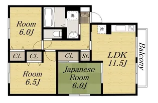 グリーンフォーレストA棟【1階】の間取り