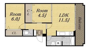 レシェンテ安倉【3階】の間取り