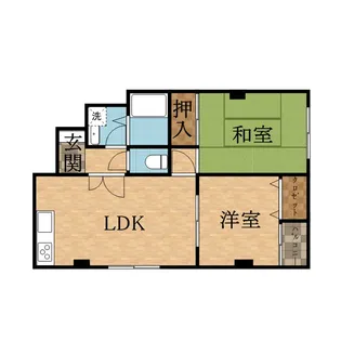 大仲売布メゾンドムール【4階】の間取り