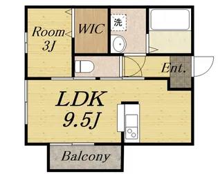 グリーンエイト小林【1階】の間取り
