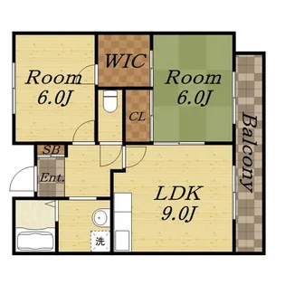 ウィンディヒルズ宝塚【202号室】の間取り