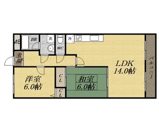ファミール安倉【302号室】の間取り