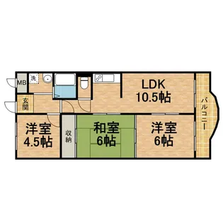 メゾンブランシェ【102号室】の間取り