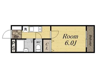 カサベルデ仁川【202号室】の間取り