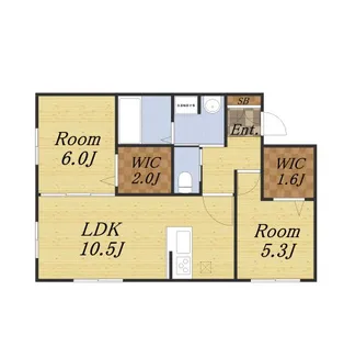 HEBEL MAISON La PecheⅡ【102号室】の間取り