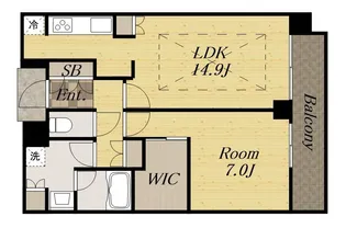 ジオタワー宝塚グランレジス 南棟【4階】の間取り
