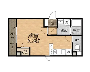 パレス花水木【201号室】の間取り