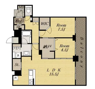 ザ・宝塚タワー【2702号室】の間取り