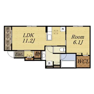 ヴィラ山本 I【101号室】の間取り