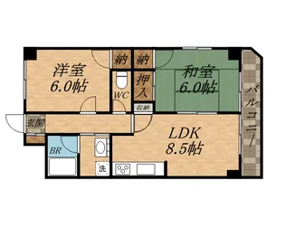 エルフォンテ宝塚南口【102号室】の間取り