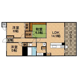 グラン・ブルー宝塚II【4階】の間取り