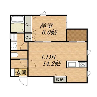 グリーンメゾン【201号室】の間取り