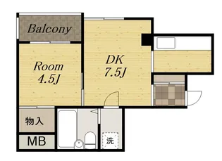 ロイヤルメゾン鹿塩壱番館【405号室】の間取り