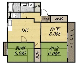 サンハイツ実穂【3階】の間取り