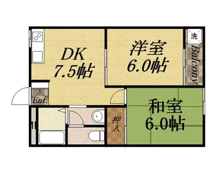ヴィラ寿【102号室】の間取り