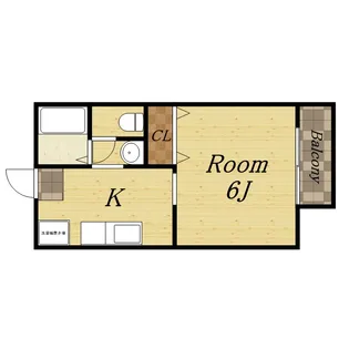 東ハイツ宝塚【205号室】の間取り