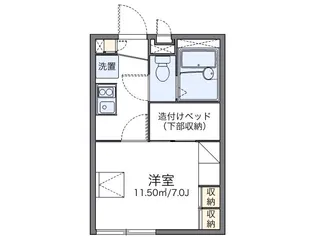 レオパレスBell Court【103号室】の間取り