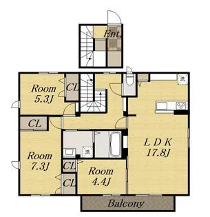 タートルハイム【201号室】の間取り