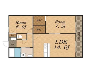 ベルフィールド【107号室】の間取り