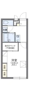 レオパレスノウスン シュライン【208号室】の間取り