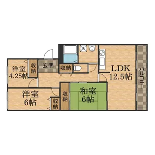 エスペランサ宝塚弐番館【3階】の間取り