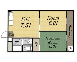 ガーデンハイツ山本【1階】の間取り