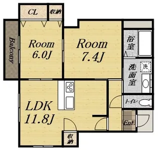 米谷コート【1階】の間取り