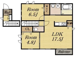 リベルテ清荒神【201号室】の間取り