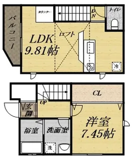 ベルリード クプル 仁川の間取り