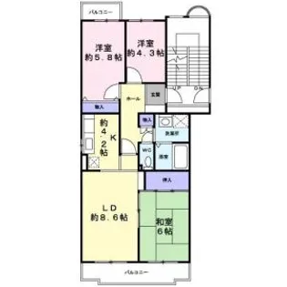 ソシア小林【3階】の間取り