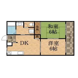クオーレ宝塚【1階】の間取り