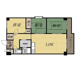 メービウス仁川【3階】の間取り
