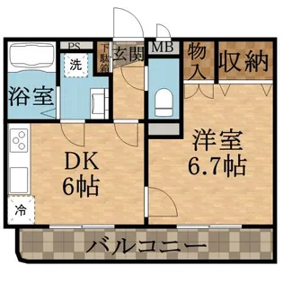 アスライフ宝塚山本ガーデン【1階】の間取り