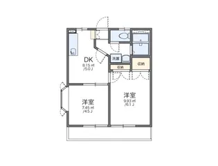 レオパレスAKURA【201号室】の間取り