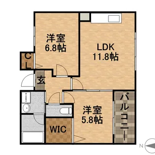 フローラル宝塚【3階】の間取り