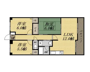 メゾンドール安倉【303号室】の間取り