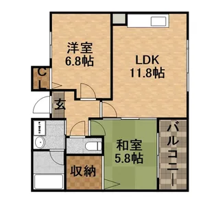 フローラル宝塚【2階】の間取り