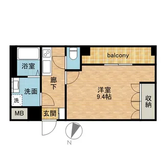 プルミエール宝塚【203号室】の間取り