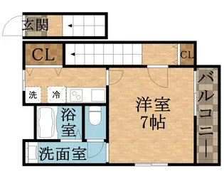 フルール宝塚【2階】の間取り