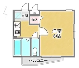 メゾンド売布【301号室】の間取り