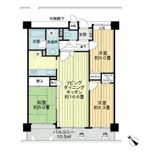 セラード川越【3階】の間取り