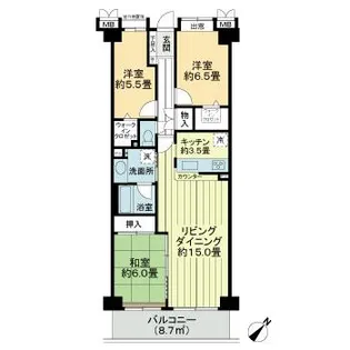 コスモふじみ野サウスフォーラム【802号室号室】の間取り