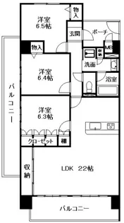 サーパスシティ宮崎駅前【1111号室】の間取り