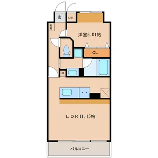 宮崎ミッドタウンサウスタワー【2階】の間取り