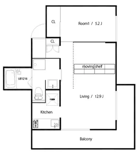 AKHR【502号室】の間取り