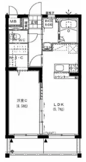 ハーバーウエスト【2階】の間取り