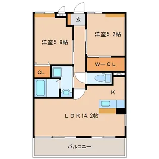 アルテマイスター谷川【1階】の間取り