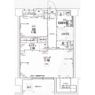 ロイヤルメゾン谷川【302号室】の間取り