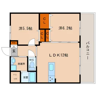 Asteria祇園【503号室】の間取り